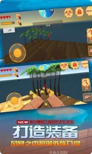 木筏荒岛定居建筑布局