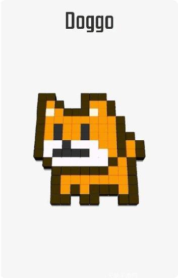 杂乱的像素方块拼图