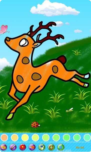 儿童画画填色涂鸦动物游戏